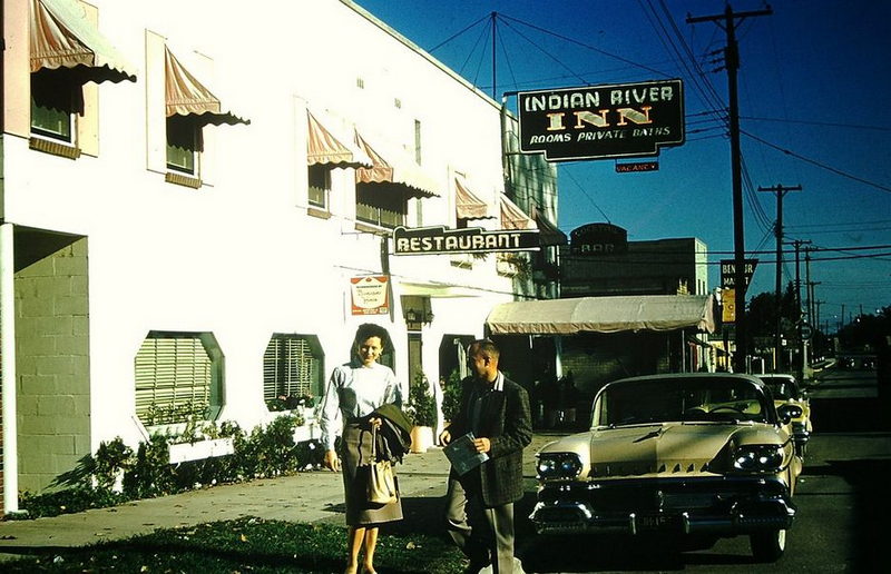 Indian River Inn (Brass Rail Bar & Grill) - 1960 Postcard (newer photo)
